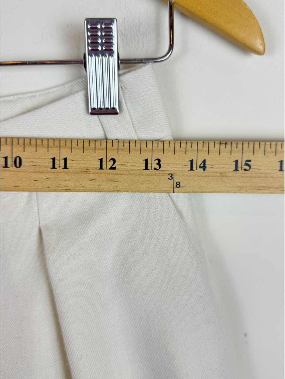 Les Coyotes de Paris Ivory High Rise Pleated Tailored Trousers Pants US 4 S - Picture 12 of 13